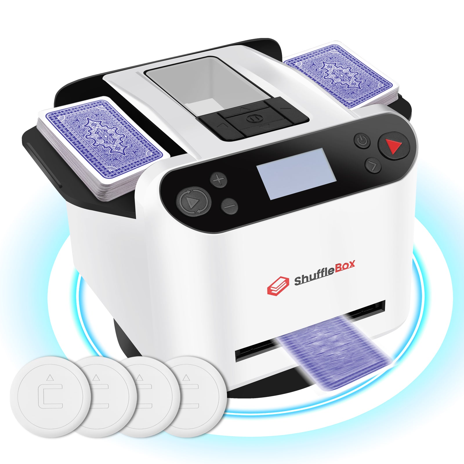 card shuffler that works with sleeves ShuffleBox G1 Pro 2025 Version Automatic Card Shuffler & Dealer Machin