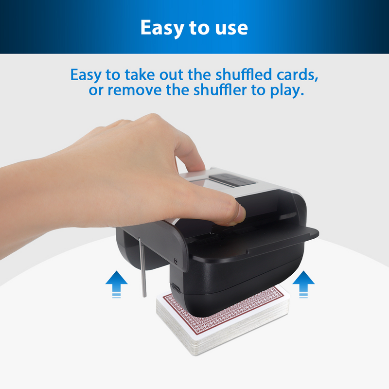 ShuffleBox S1 Automatic Card Shuffler with 2000mAh Rechargeable Battery, Low Noise, Card-Jam Free