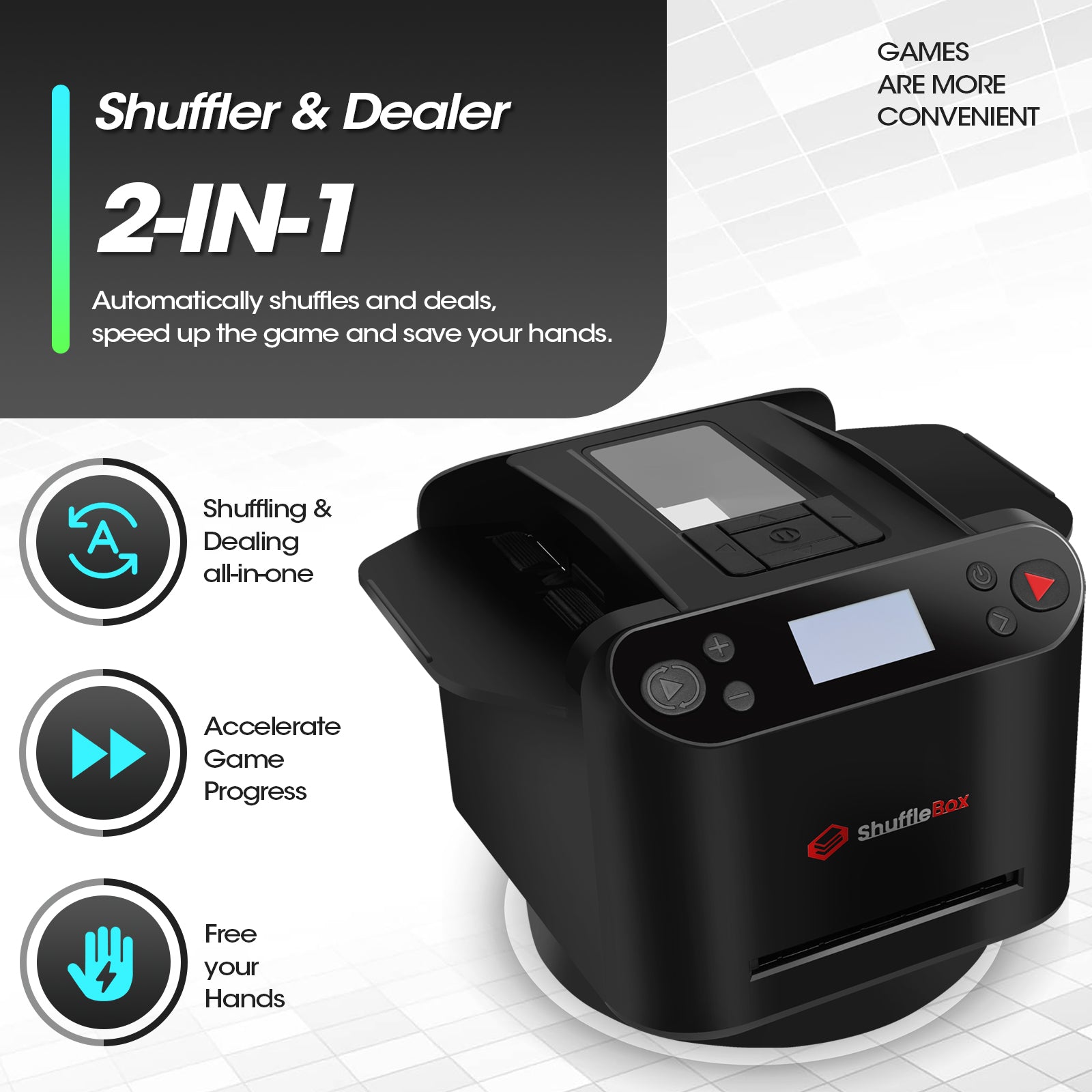 Automatic Card Shuffler & Dealer Machine - ShuffleBox